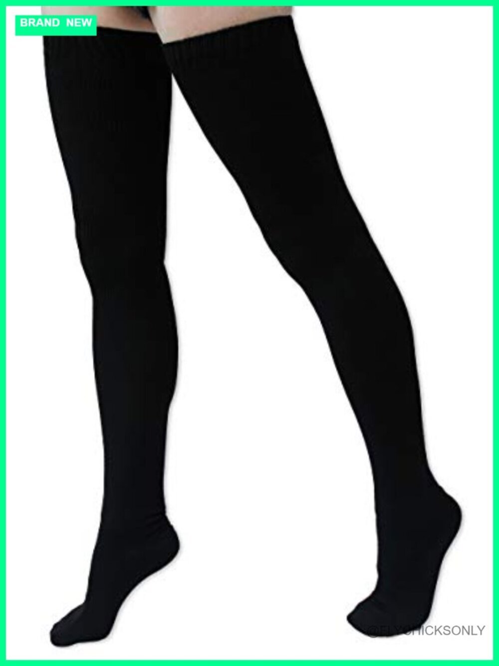 Extra Long Thigh High Knit Socks 25in Tapered Fit